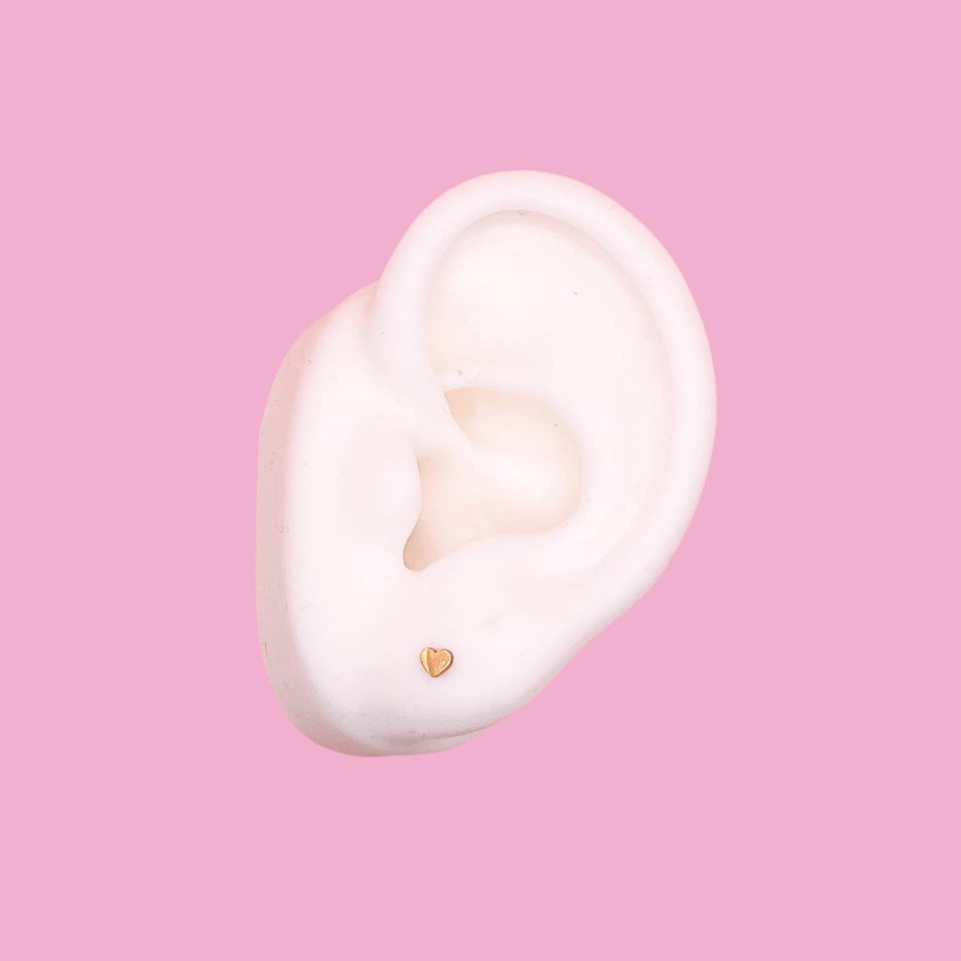 Heart Flatback Stud