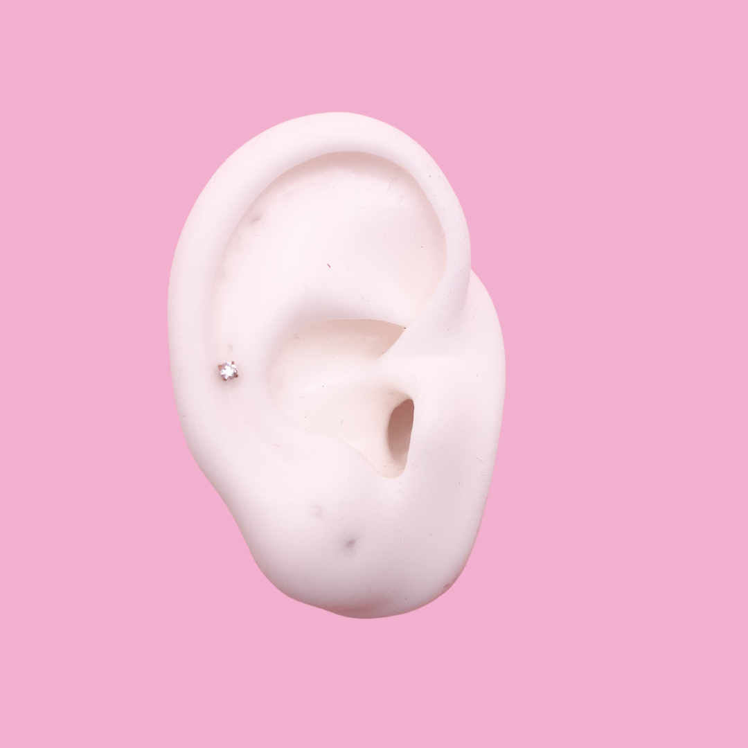 Tiny Jewel Flatback Stud (pushback)
