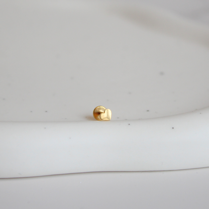 Heart Flatback Stud