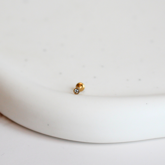 Mini Bezel Jewel Flatback Stud