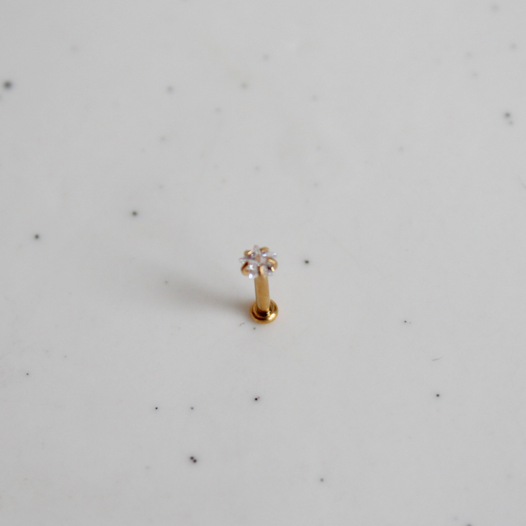 Star Jewel Flatback Stud (Screwback)