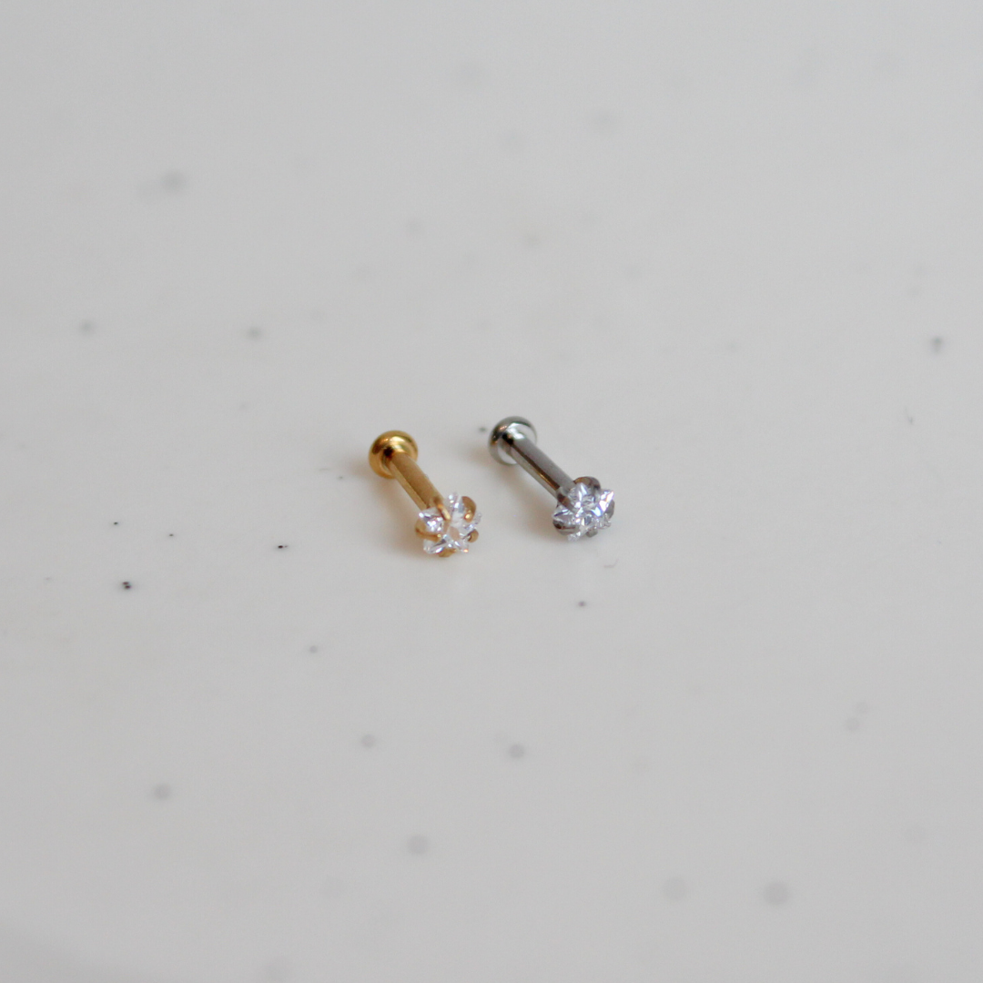 Star Jewel Flatback Stud (Screwback)