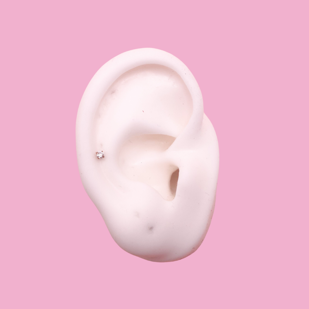 Tiny Jewel Flatback Stud (pushback)