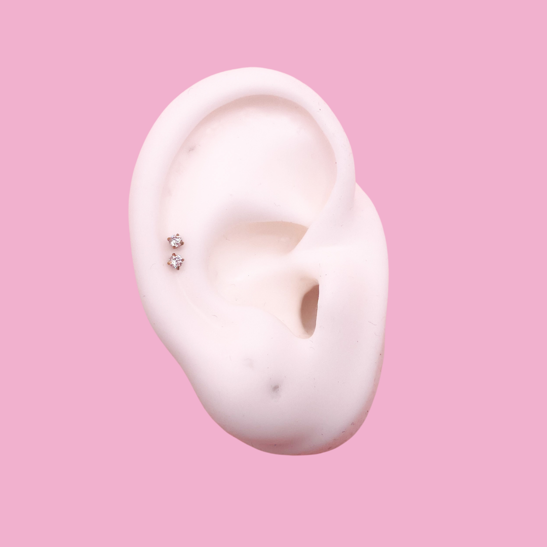 Tiny Jewel Flatback Stud (pushback)